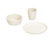 treeNside Kindergeschirr-Set  Teller, Becher & Schssel, perlwei
