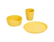treeNside Kindergeschirr-Set  Teller, Becher & Schssel, safrangelb