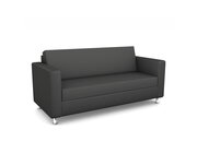 Betzold LoungeFlex Sofa, 3-Sitzer, Farbe Sitzflche: KL EDENFree ED-476 Iron, Seitenteile: Newlife Eco: Dunkelgrau