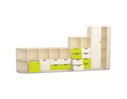 Maddox Kombination SG1, Regal- und Schrankkombination, gr�n-vanille, fertig montiert