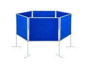 Compra Profi-Stellwnde Komplett-Set C: Hexagon, Stoffbezug blau