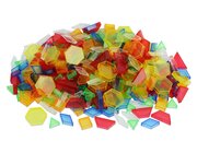 Transparente Pattern Blocks, 360 Teile in Stapelbox, 4-7 Jahre