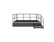 Bhne Speedi Vario, Komplettset, Farbe Nadelvlies anthrazit, Bhnenhhe 40/60 cm