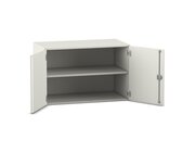 Flexeo Aufsatzschrank, Dekor wei, 2 Fcher, HxBxT: 60,6x94,4x40 cm, Schloss