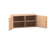 Flexeo Aufsatzschrank, Buche hell, HxBxT: 60,6x126,4x50 cm, 2 Fachbden, Dreholive