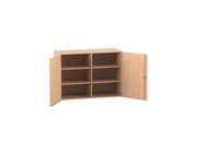 Flexeo Aufsatzschrank, Buche hell, 4 Fachbden, mit Mittelwand, HXBXT: 90,9x126,4x50 cm