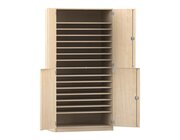 Flexeo Bastelschrank Jana, Ahorn honig, HxBxT: 190x94,4x60 cm, 16 Fcher, Dreholive
