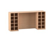 Flexeo Bettzeugschrank fr Liegen, 143,9 x 288,2 x 68 cm, Dekor Buche hell