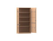 Flexeo Musikschrank, Buche hell, HxBxT: 190 x 94,4 x 60 cm, Bogengriff mit Schloss