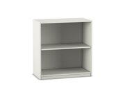 Flexeo Regal mit Sockel, Dekor wei, 1 Fachboden, HxBxT: 99,1 x 94,4 x 38 cm