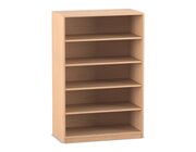 Flexeo� Regal, Buche hell, 5 F�cher, HxBxT: 143,9 x 94,4 x 48 cm