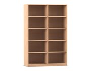 Flexeo Regal Buche hell, 2 Reihen, 10 Fcher, HxBxT 190 x 126,4 x 48 cm