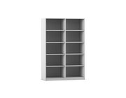 Flexeo Regal grau, 2 Reihen, 10 Fcher, HxBxT 190 x 126,4 x 48 cm