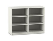 Flexeo Regal weiss, 2 Reihen, 6 Fcher, HxBxT: 99,1 x 126,4 x 38 cm