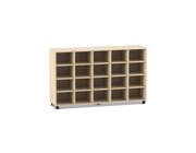 Flexeo Regal, Ahorn honig, 5 Reihen, 20 Fcher, HxBxT: 98 x 162,8 x 40,8 cm, Sockel