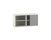 Flexeo Rollladen-Aufsatzschrank wei, 4 Fcher, HxBxT: 60,6 x 126,4 x 58 cm