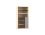 Flexeo Rollladenschrank Ahorn honig, 6 Fcher, 1 Tr unten, HxBxT: 190 x 94,4 x 48 cm