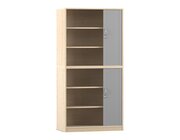 Flexeo Rollladenschrank, Ahorn honig, 6 Fcher, 2 Tren, HxBxT: 190 x 94,4 x 48 cm