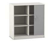 Flexeo Rollladenschrank wei, mit Sockel, 6 Fcher, HxBxT: 99,1 x 94,4 x 38 cm