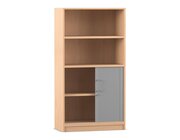 Flexeo Rollladenschrank mit Sockel, Buche hell, HxBxT: 150,5x80x40 cm, B�gelgriff eckig mit Schloss