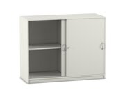 Flexeo Schiebetrenschrank mit 4 Fchern, wei, 48 cm tief