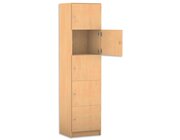 Flexeo Schliefachschrank 5 geschlossene Fcher, Buche hell, Transchlag rechts, HxBxT 190 x 48,1 x 40 cm