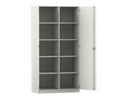 Flexeo Schrank, 10 Fcher, Mittelwand, 2 Tren, HxBxT: 190 x 94,4 x 50 cm