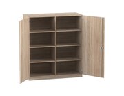 Flexeo Unterschrank, Eiche natur, HxBxT: 143,9 x 126,4 cm x 60 cm, 3 Fachbden, Dreholive
