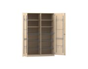 Flexeo Sportschrank mit Gertehaken, Ahorn honig, 6 Gitterkrbe, Schloss