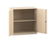 Flexeo Unterschrank, Ahorn hell, 2 Fcher, Drehtren, HxBxT: 99,1x94,4x40 cm, Bogengriff mit Schloss
