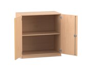 Flexeo Unterschrank, Buche hell, 2 Fcher, Drehtren, HxBxT: 99,1x94,4x50 cm, Dreholive