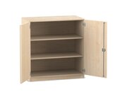 Flexeo Unterschrank, Ahorn honig, 3 Fcher, HxBxT: 99,1x94,4x40 cm, Bogengriff mit Schloss