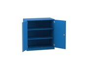 Flexeo Unterschrank, Dekor blau, 3 Fcher, HxBxT: 99,1 x 94,4 x 50cm, Schloss