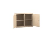 Flexeo Unterschrank Ahorn honig, 99,1x126,4x60 cm, 4 Fcher, Schlieart Schloss