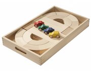 Set Autobahn gro im Frbelkasten: Inhalt 78 Autobahnteile, Buche natur