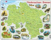 Larsen Lernpuzzle Puzzle Bundesland Bremen Niedersachsen (physisch mit Tieren)
