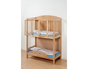 Krippenstockbett, oben Stbe, unten offen, BxTxH: 127,2 x 66,7 x 176,7 cm