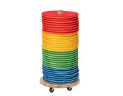Mobiler Kissenwagen mit 32 runden Donut-Sitzkissen  35 cm
