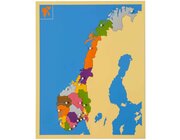 Montessori Puzzlekarte Norwegen, ab 5 Jahre