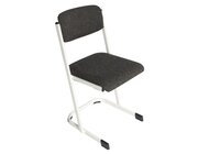 Lehrerstuhl, Sitzhhe 46 cm, U-Fu, Polster AD066 Anthrazit, Kunststoffgleiter