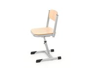 Aluflex-Aktivstuhl, hhenverstellbar 38-50 cm, Stahlfarbe weialuminium, Filzgleiter, 9-18+ Jahre