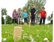 KUBB Wikingerspiel, Outdoor-Wurfspiel, 21-teilig, fr Gro und Klein