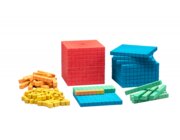 Dienes Grundsortiment in 5 Farben aus RE-Wood, Set I, 141 Teile im Karton