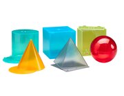 Geometrie Modelle  10/10 cm Krper Satz zum Fllen ohne Boden aus RE-Plastic