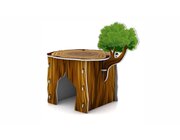 Schallschutz Spielhaus Baumstumpfhhle Waldi Gre A, HxBxT: 80x85x78 cm