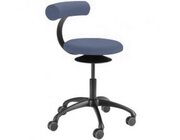Lffler AOGO Drehhocker mit ERGO-TOP und Rckenbgel, Stoff violett, Sitzhhe 46x57 cm