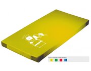 Spielmatte mit Kindermotiv Bocksprung, 150 x 100 cm, gelb