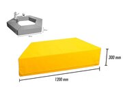 Trapezelement, Softbaustein gelb, 120 x 30 cm