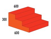 Treppe 3-stufig MAXI rot/orange, ab 4 Jahre