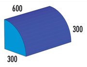 Viertelkreiszylinder MAXI blau/hellblau, ca 600x300 Radius, ab 4 Jahre